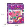 Gemstone Dig Kit Toys For Kids Dig Up 6 Gems& Rocks Science STEM Activities Educational Gifts For Boys Girls Age Above 6 Gemstones Necklace DIY Gifts