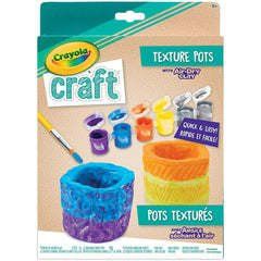 Crayola Craft Texture Pots Kit, Holiday Toys, Gift for Boys and Girls, Kids, Stocking, Arts and Crafts, Gifting